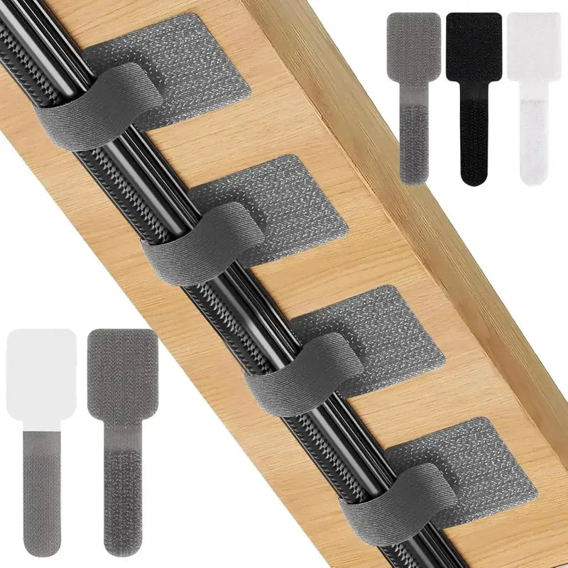Habicare Reusable Cable Ties with Self-Adhesive Power Cord Holder Reusable Cable Ties with Self-Adhesive Power Cord Holder