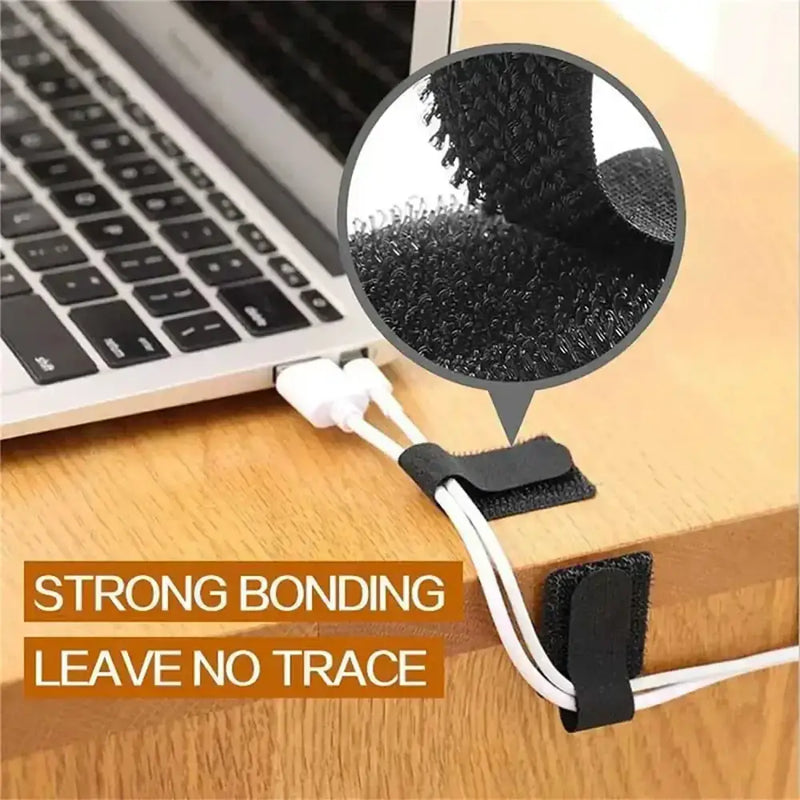Habicare Reusable Cable Ties with Self-Adhesive Power Cord Holder Reusable Cable Ties with Self-Adhesive Power Cord Holder