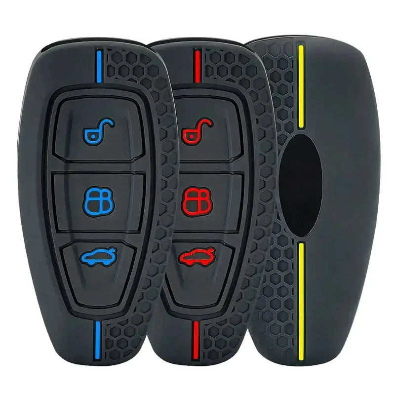 Habicare Silicone Remote Key Case for Ford Focus, Mondeo, Fiesta, Kuga, EcoSport, Transit & Grand C-Max Silicone Remote Key Case for Ford Focus, Mondeo, Fiesta, Kuga, EcoSport, Transit & Grand C-Max