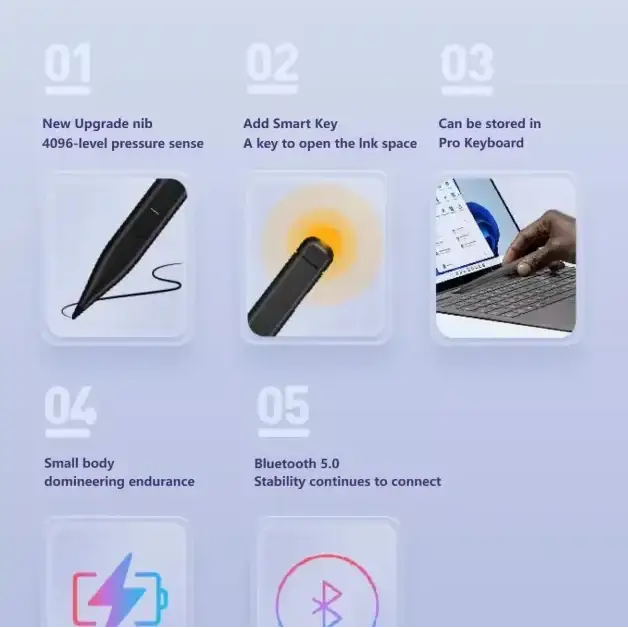Habicare Surface Pro 8/9/X/10/11 Bluetooth Magnetic Keyboard with Touchpad, Pen Slot & 7 Colors available Surface Pro 8/9/X/10/11 Bluetooth Magnetic Keyboard with Touchpad, Pen Slot & 7 Colors available