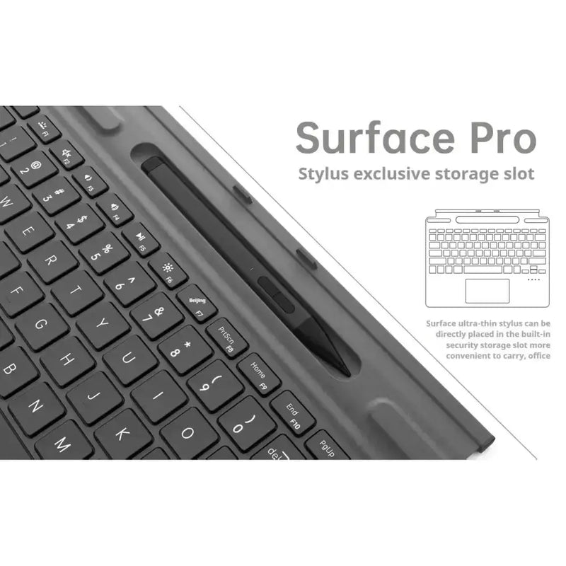 Habicare Surface Pro 8/9/X/10/11 Bluetooth Magnetic Keyboard with Touchpad, Pen Slot & 7 Colors available Surface Pro 8/9/X/10/11 Bluetooth Magnetic Keyboard with Touchpad, Pen Slot & 7 Colors available