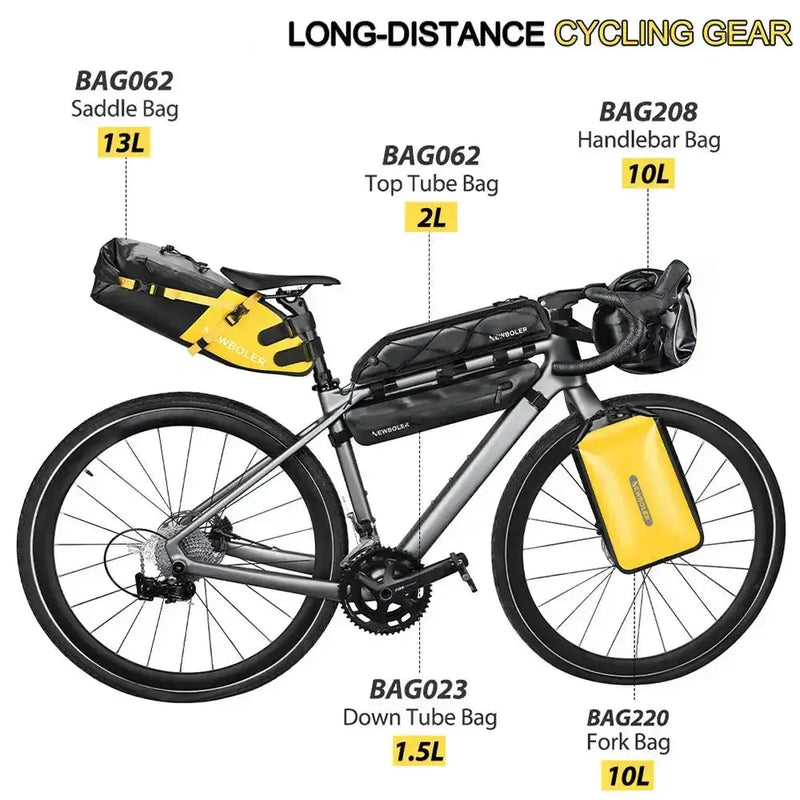 Habicare Waterproof Bike packing Bag Set for Long-Distance Cycling Waterproof Bike packing Bag Set for Long-Distance Cycling