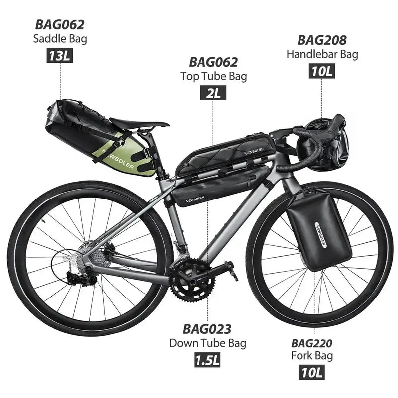 Habicare Waterproof Bike packing Bag Set for Long-Distance Cycling Waterproof Bike packing Bag Set for Long-Distance Cycling