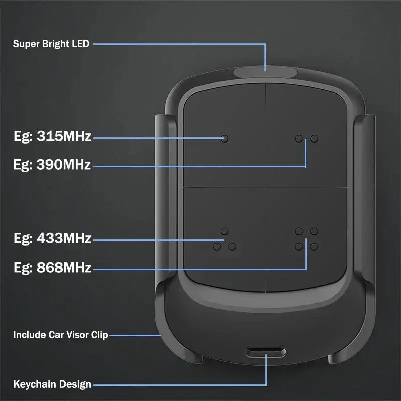 Habicare YNG800 Multifrequency Garage Door Remote Clone 280-868MHz Auto-Scan YNG800 Multifrequency Garage Door Remote Clone
