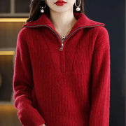 Women's 100% Merino Wool Thick Turtleneck Sweater - Zipper Front, Loose Fit | Winter Warmth by Mead's Supply & Equipment Outfitters limited