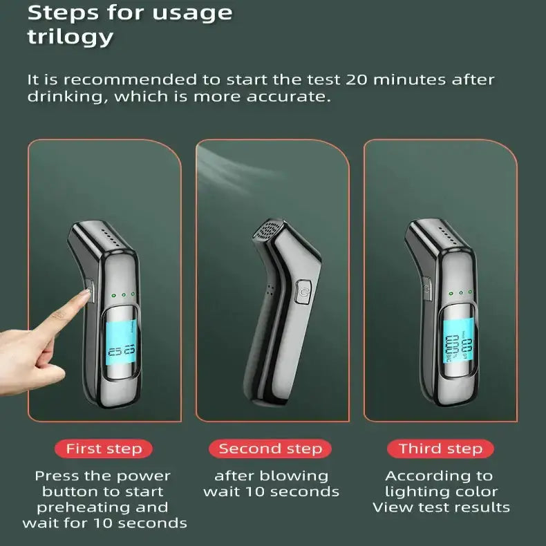 Non-Contact High-Precision Alcohol Tester - Breathalyzer by Habicare