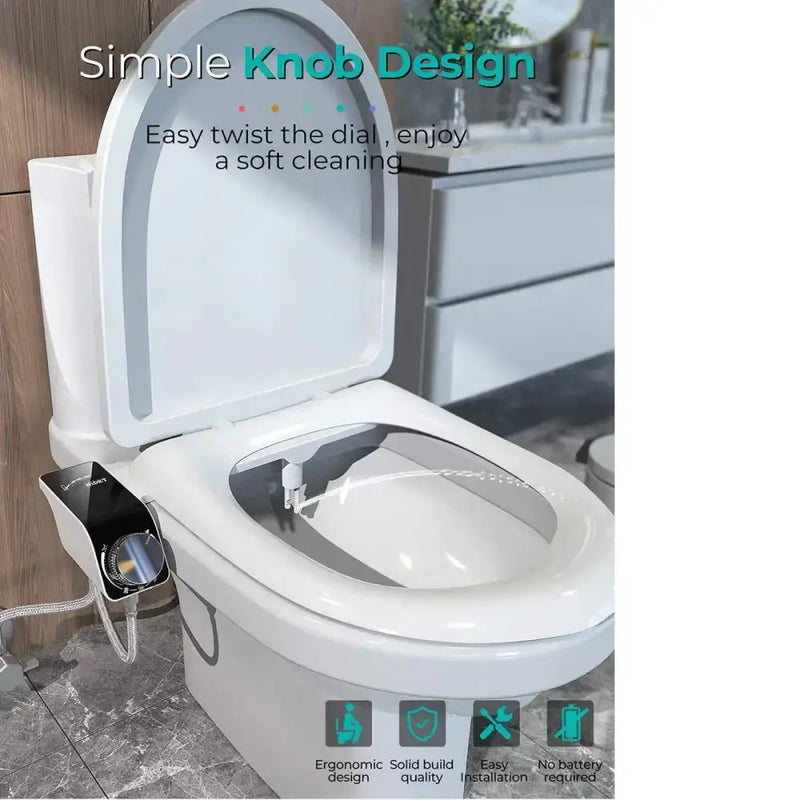 Non-Electric Dual Nozzle Toilet Seat Attachment (different types available) by Habicare