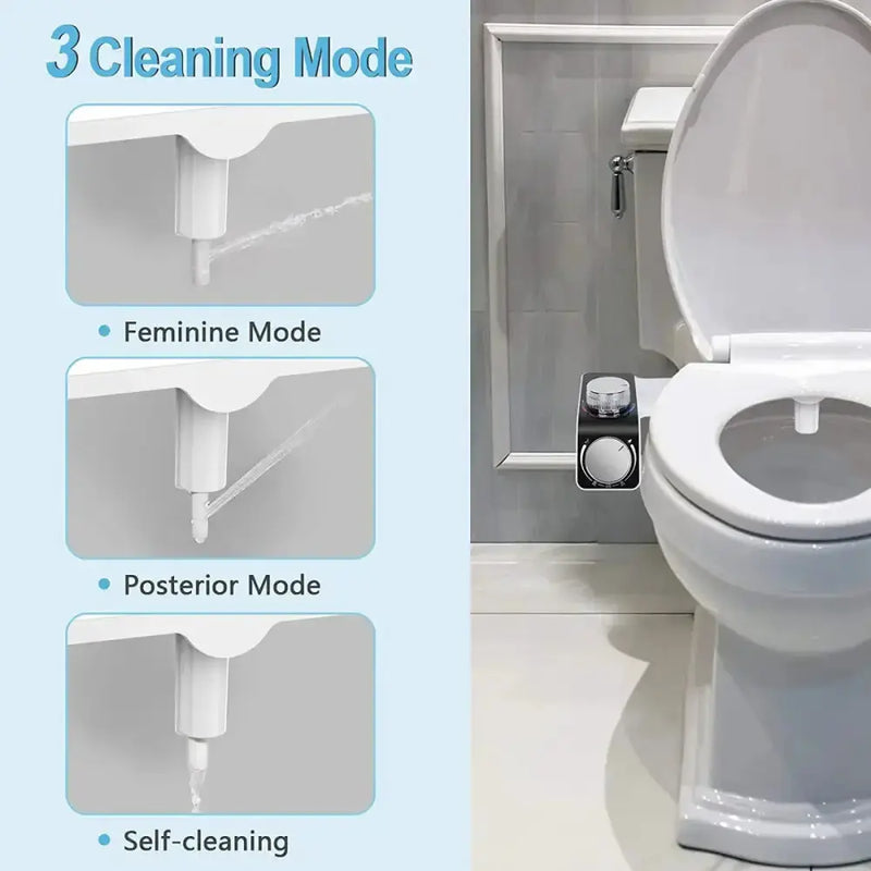 Non-Electric Dual Nozzle Toilet Seat Attachment (different types available) by Habicare