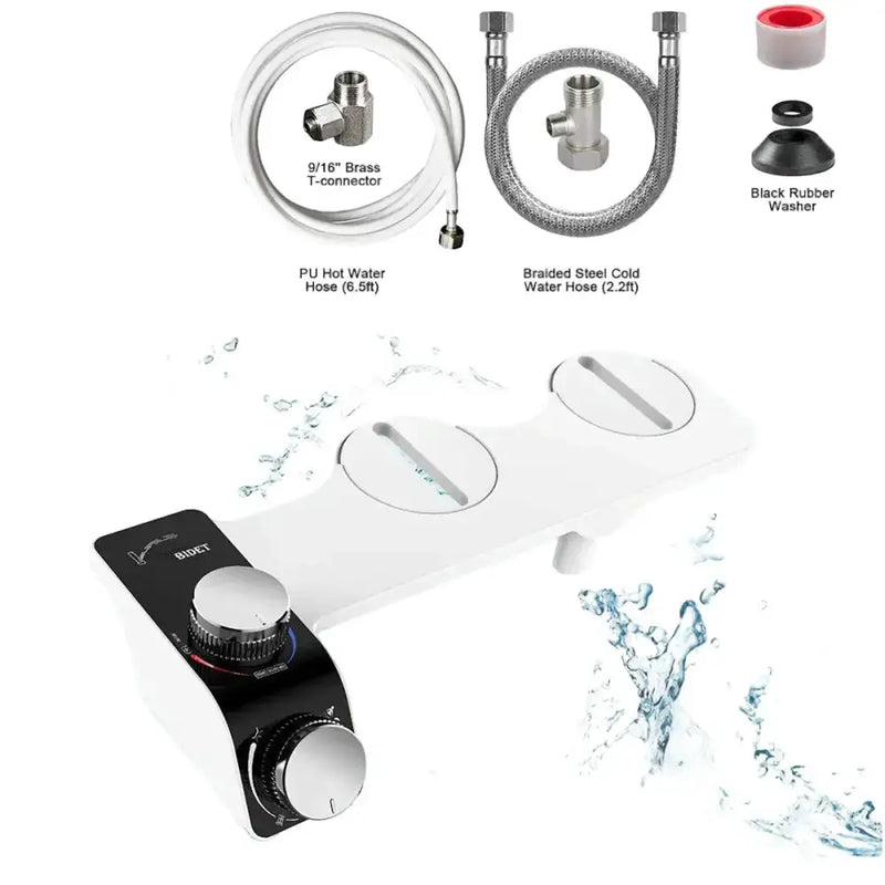 Non-Electric Dual Nozzle Toilet Seat Attachment (different types available) by Habicare