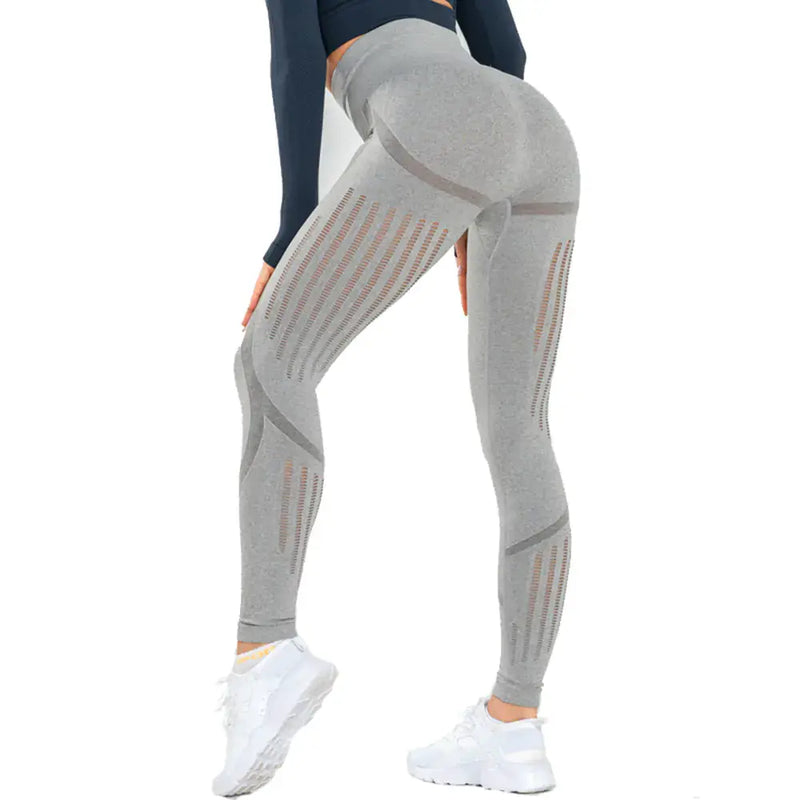 High Waist Knitted Yoga Pants for Women - Seamless Stretch Activewear | Athletic Leggings by Mead's Supply & Equipment Outfitters limited