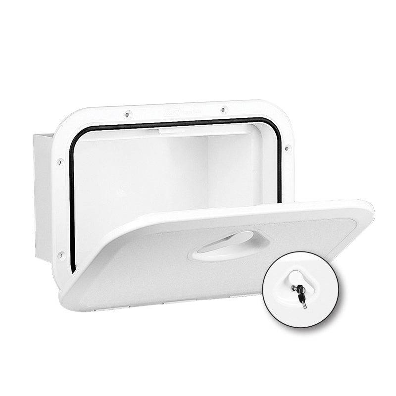 Rectangular Hatch with Box - White - Action Outdoors Kiwi