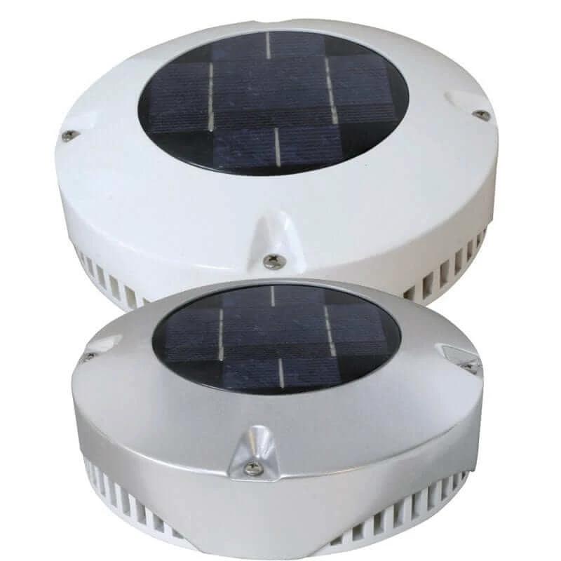 Nuova Rade Solar Vent - Battery-White-200m dia - Solar powered ventilation unit with battery backup.