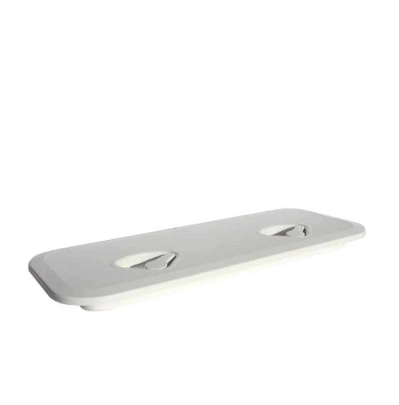 Nuova Rade Locker Small White Hatch 607mmX173 - durable marine storage hatch with two handles.