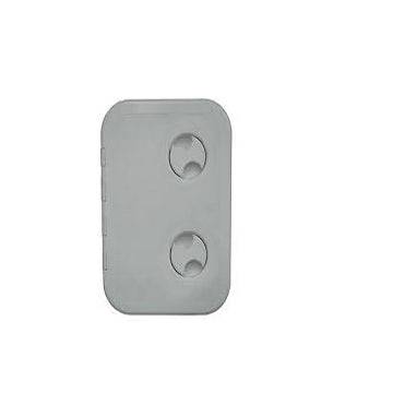 607mm x 243mm Small Narrow Grey Hatch - Nuova Rade, impact resistant ASA plastic, 180° opening, marine supplier.