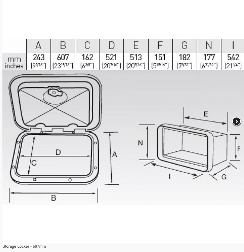 Nuova Rade Storage Locker Nuova Rade Storage Locker - 607mm