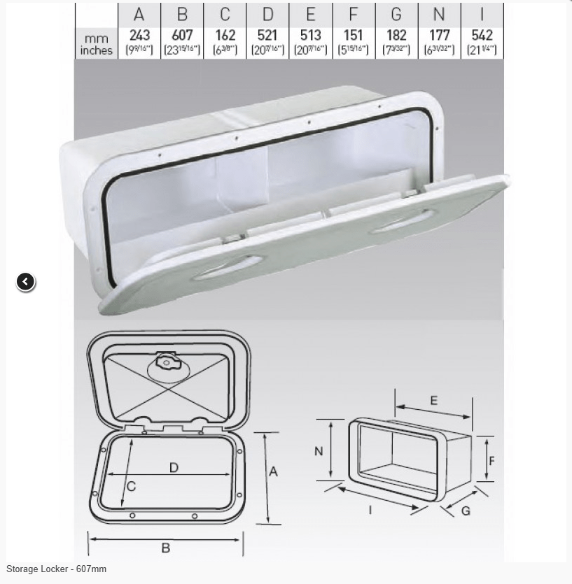 Nuova Rade Storage Locker Nuova Rade Storage Locker - 607mm