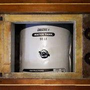 Flexible Rectangular Water Tank - 55L Grey 31321 installed in a boat compartment, featuring 55 liters capacity.