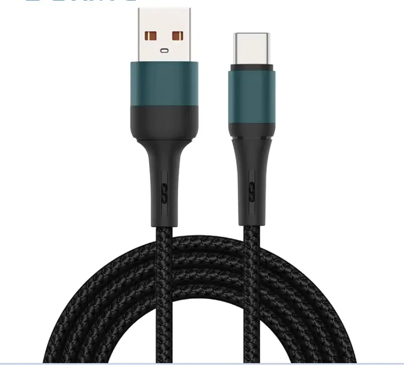 Type-C Nylon Braided Cable 1M – Fast Charging USB-C Phone Cable by techplus