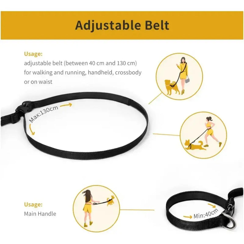 Nylon Hands-Free Dog Leash (2.5×250cm) by Habicare