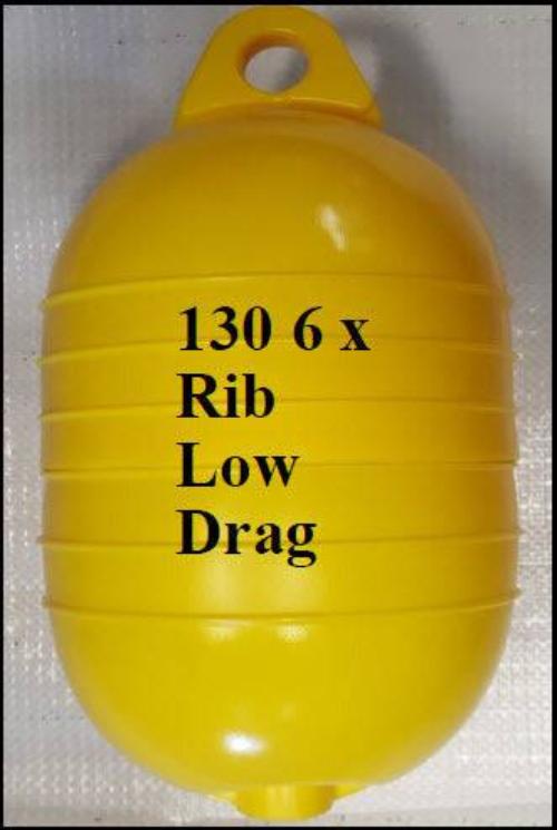 NZ Rope and Twine Buoys and Fenders Buoy  6 RIB Low Drag 8 Colour Choices