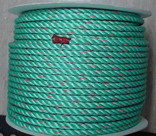 NZ Duradan Ropes 3mm to 44mm  Dia 110m or 220m PPE on a spool showing high-quality green marine rope.