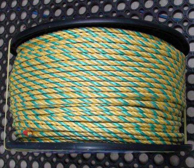 Yellow Green Safety Rope 8mm x 220m - Action Outdoors Kiwi