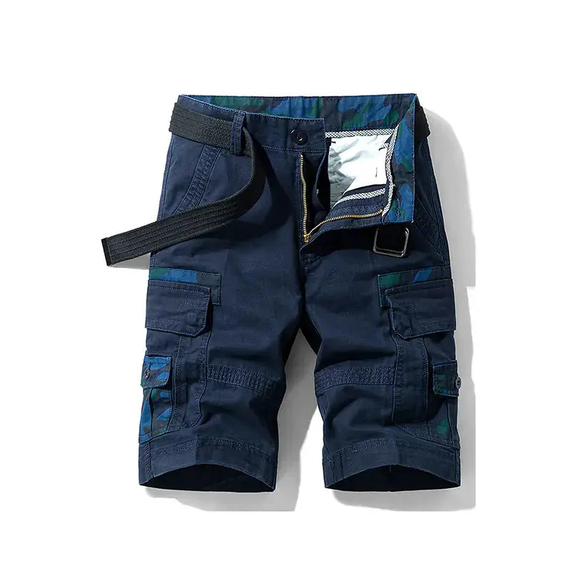 Men's 100% Cotton Cargo Shorts - Knee-Length Outdoor Shorts | Summer Wear by Mead's Supply & Equipment Outfitters limited
