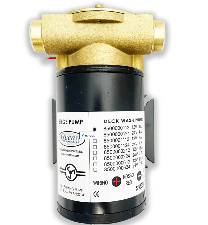 Ocean Tech Circulation Pumps Ocean Tech Deck Pump 12v Brass 35L/min