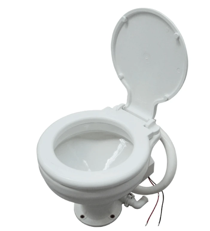 Deluxe Electric Toilet 12v - Soft Close, Electric Marine Toilet with large bowl and soft closing lid.