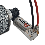 ODIN 900 Drum Winch with stainless steel body and sealed connection leads for waterproof performance.