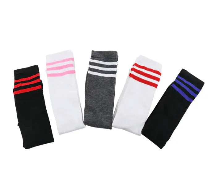 Striped Over-the-Knee Socks for Women - College Style Knee-High Fashion Socks by Mead's Supply & Equipment Outfitters limited