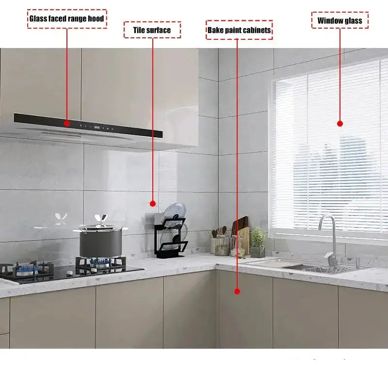 Oil-Proof Kitchen Wall Self-Adhesive Tiles – Transparent (5 different sizes available) by Habicare