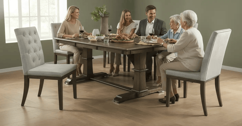 BroDeals Dining Suite Warsaw Dining Suite - Rustic Brown Warsaw Dining Suite - Rustic Brown