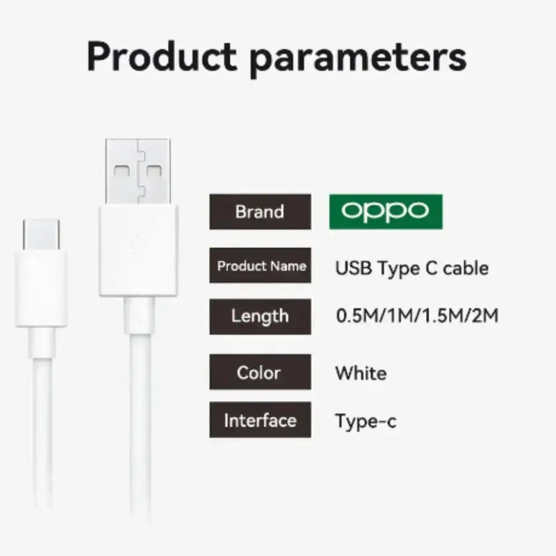 65W Original Type-C Charger Cable for Oppo by Habicare