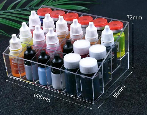 24 Grids Clear Plastic Pigment Bottle Box Organizer Storage Container by Resin Art NZ