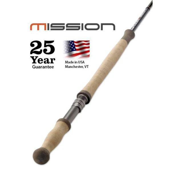 Orvis Rod Mission Spey 1254 showcasing 25-year guarantee made in Manchester, VT, USA.
