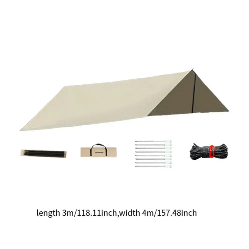 Outdoor Portable Waterproof Tarp 3m x 4m (3 colours available) by Habicare