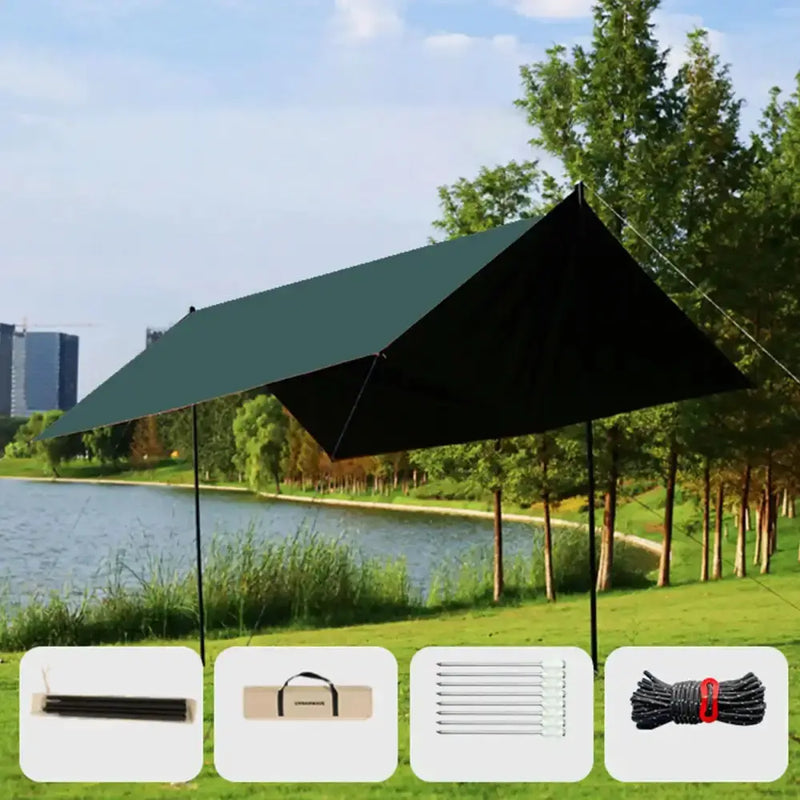 Outdoor Portable Waterproof Tarp 3m x 4m (3 colours available) by Habicare