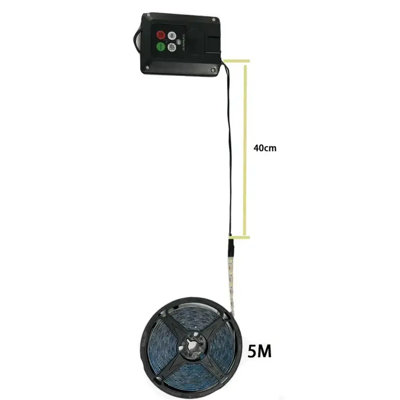 5M Outdoor Solar LED Waterproof Strip Light by Habicare