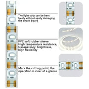 5M Outdoor Solar LED Waterproof Strip Light by Habicare
