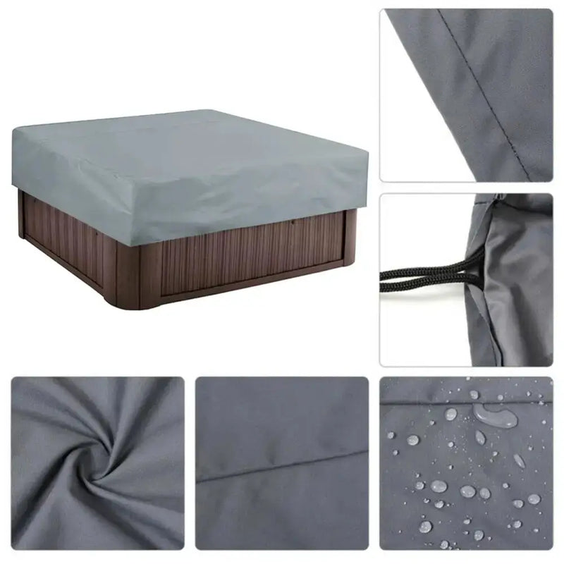 Outdoor Waterproof Hot Tub Cover – 220×220×30cm Square Spa Protector by Habicare