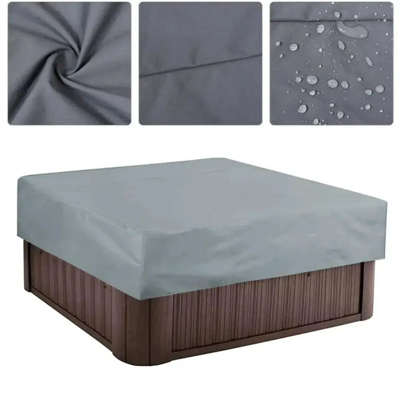 Outdoor Waterproof Hot Tub Cover – 220×220×30cm Square Spa Protector by Habicare