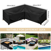 Outdoor Waterproof L-Shape Sofa Cover – Heavy-Duty Weather Protection (different sizes available) by Habicare