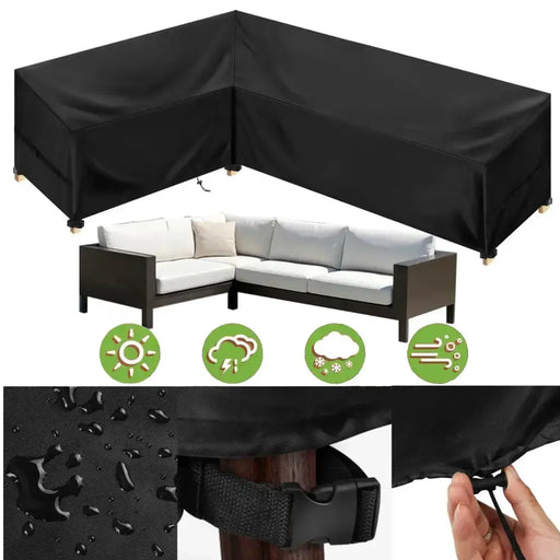 Outdoor Waterproof L-Shape Sofa Cover – Heavy-Duty Weather Protection (different sizes available) by Habicare