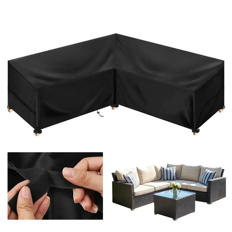 Outdoor Waterproof L-Shape Sofa Cover – Heavy-Duty Weather Protection (different sizes available) by Habicare