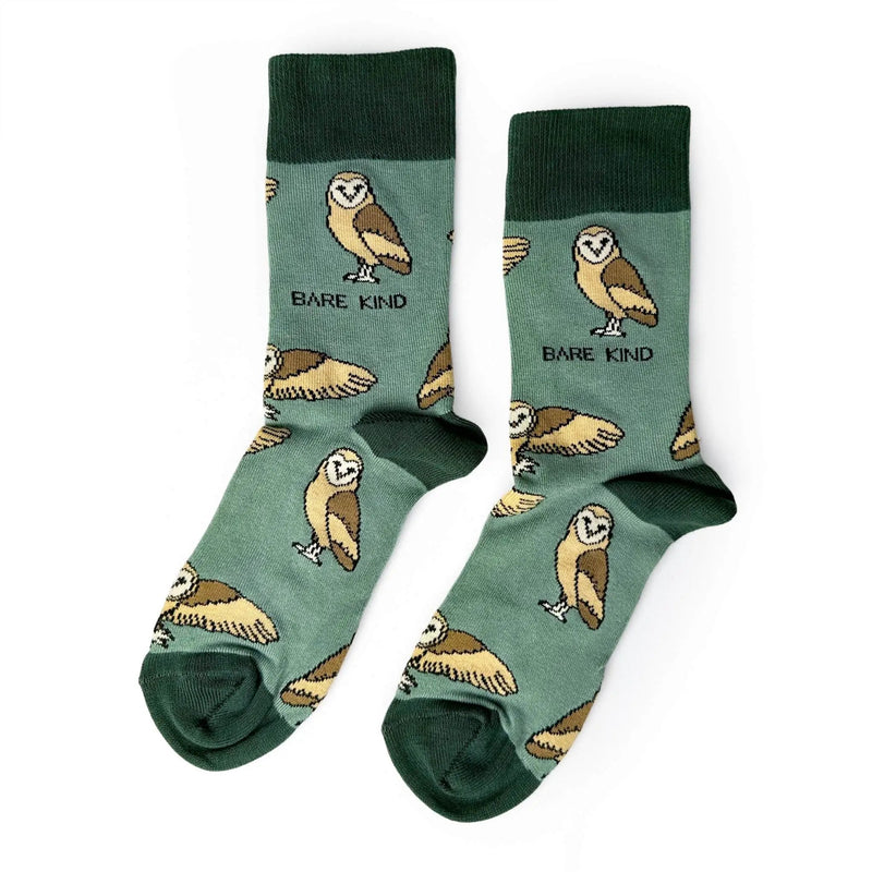 Save the Barn Owls Bamboo Socks by Barekind NZ