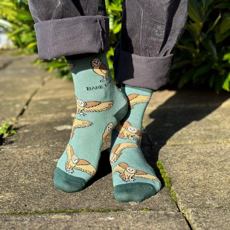 Save the Barn Owls Bamboo Socks by Barekind NZ