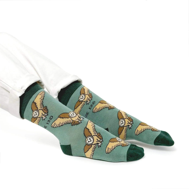 Save the Barn Owls Bamboo Socks by Barekind NZ