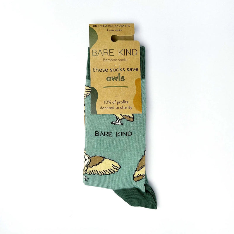 Save the Barn Owls Bamboo Socks by Barekind NZ