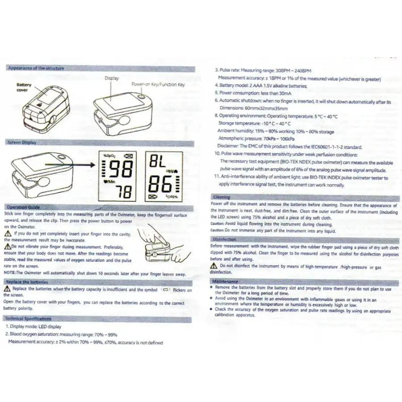 Oximeter – Finger Clip With Digital LED Display by 9eight5